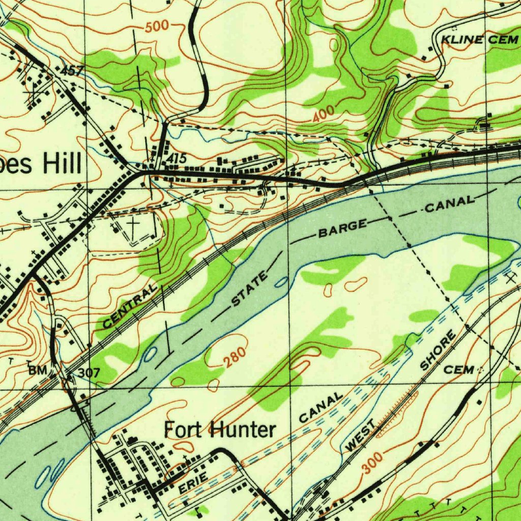 Tribes Hill, NY (1946, 31680Scale) Map by United States Geological