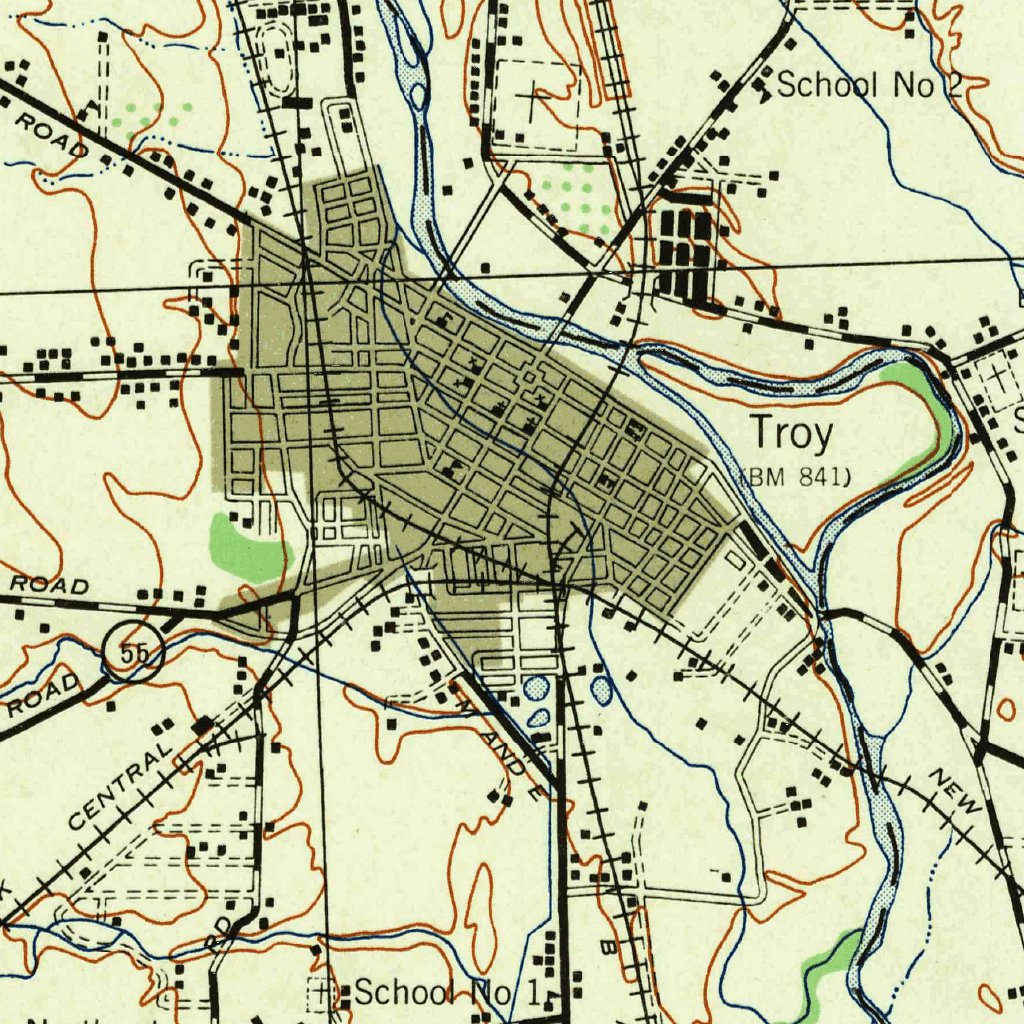 Troy OH 1944 62500 Scale Map By United States Geological Survey United States Geological Survey Troy Oh 1944 62500 Scale Digital Map 