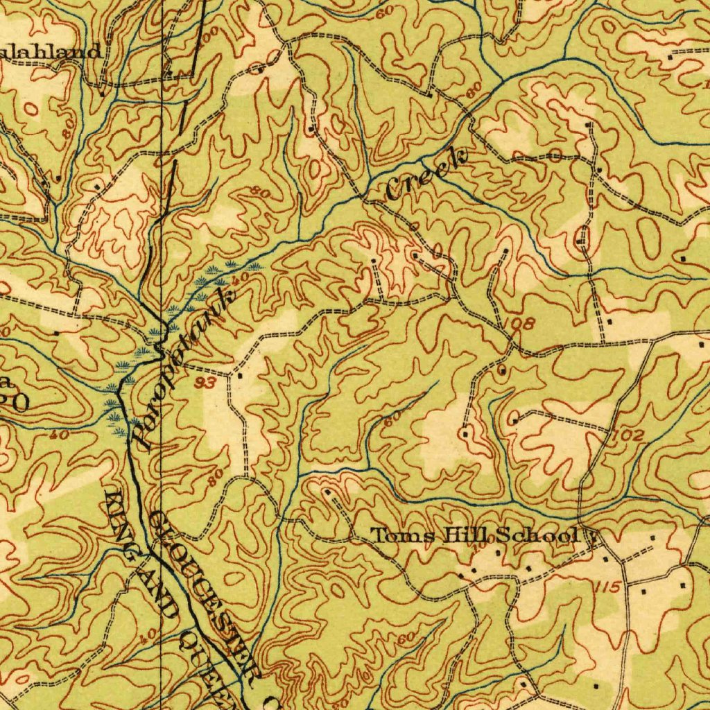 Urbanna, Va (1917, 62500-scale) Map By United States Geological Survey 