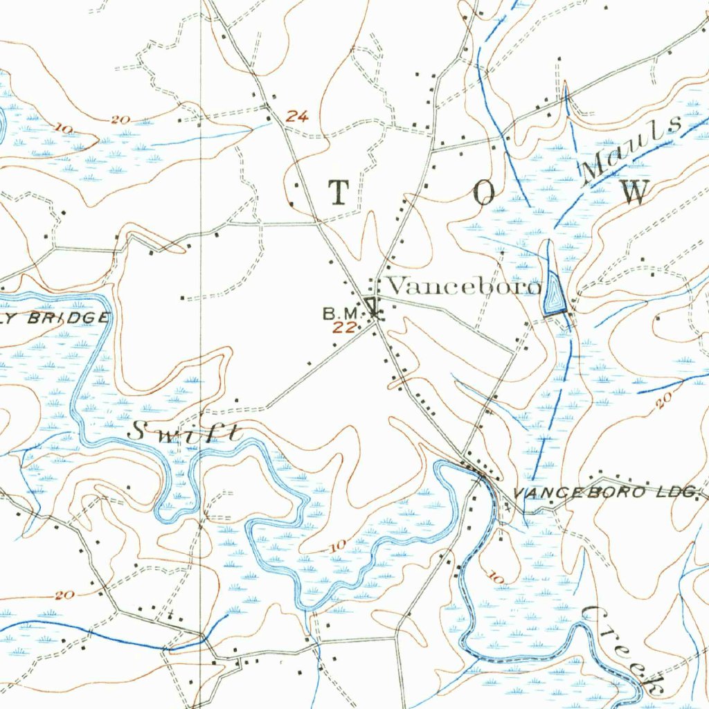 Vanceboro, NC (1902, 62500Scale) Map by United States Geological