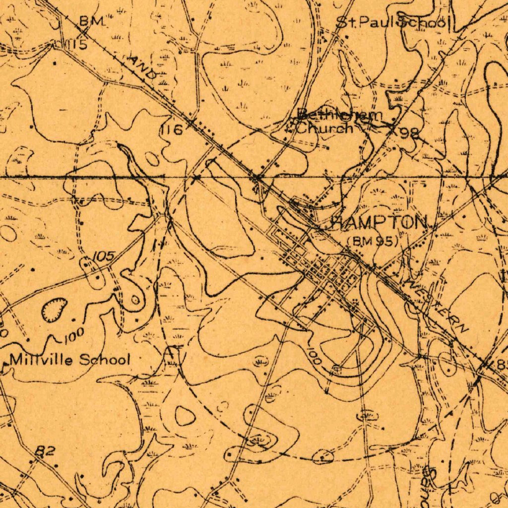 Varnville, SC (1918, 62500Scale) Map by United States Geological