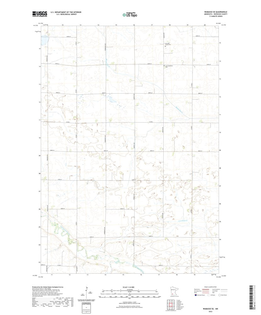 Wabasso SE, MN (2022, 24000Scale) Map by United States Geological Survey Avenza Maps