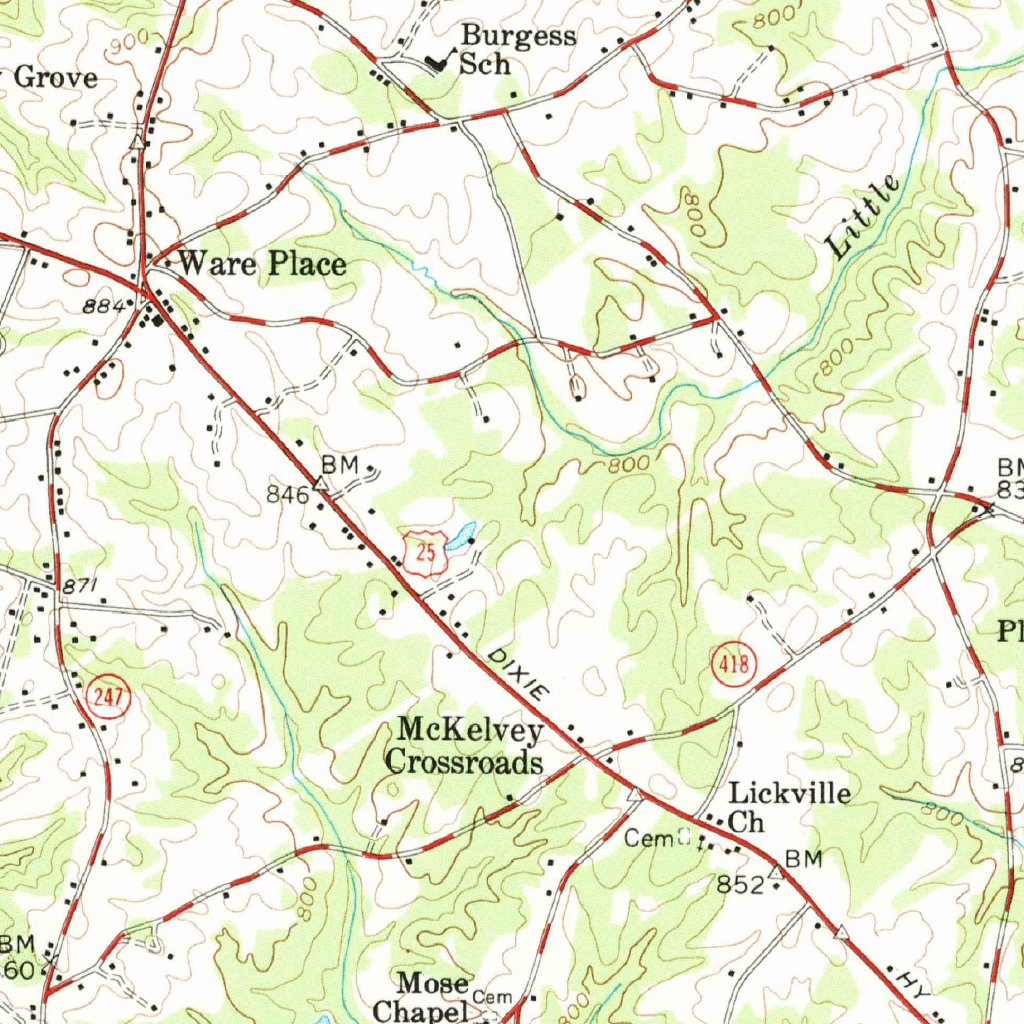 Williamston, SC (1957, 62500Scale) Map by United States Geological