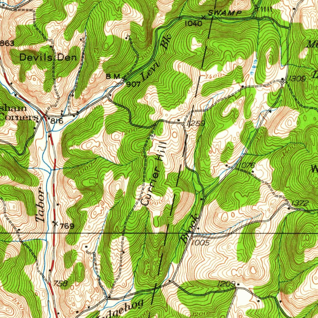 Woodsville, VTNH (1935, 62500Scale) Map by United States Geological