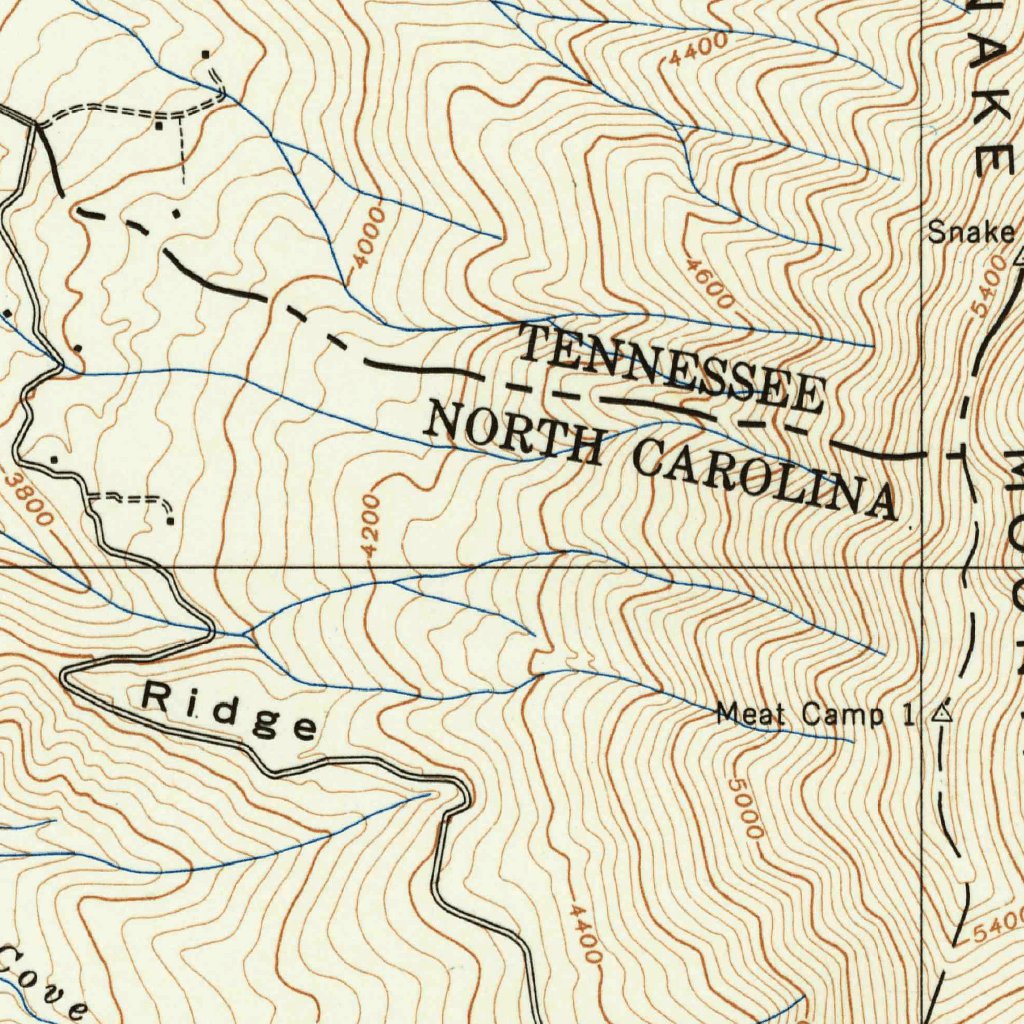 Zionville, TNNC (1939, 24000Scale) Map by United States Geological