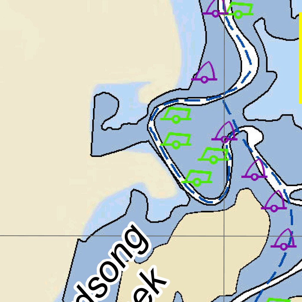 Tennessee River Chart 17 Johnsville, TN and Birdsong Creek Map by US