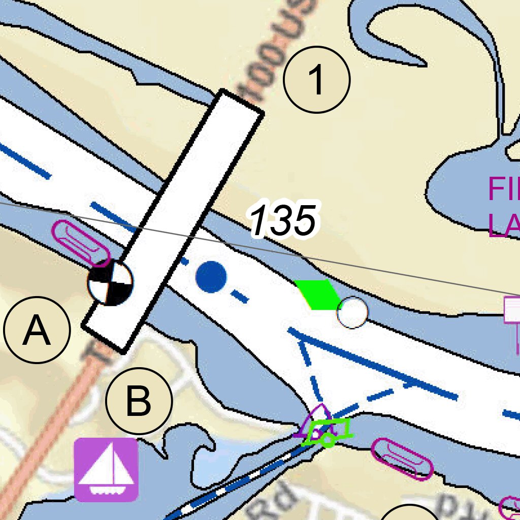 Tennessee River Chart 22 - Perryville, Tn And Beech River Map By Us 