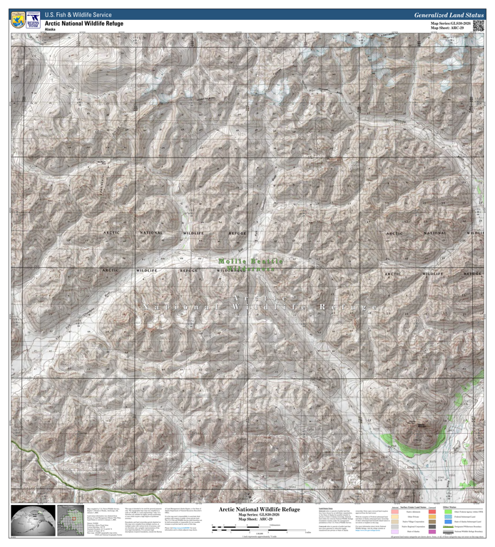 Arctic NWR (ARC-29 - #29 of 73) Map by U.S. Fish & Wildlife Service ...