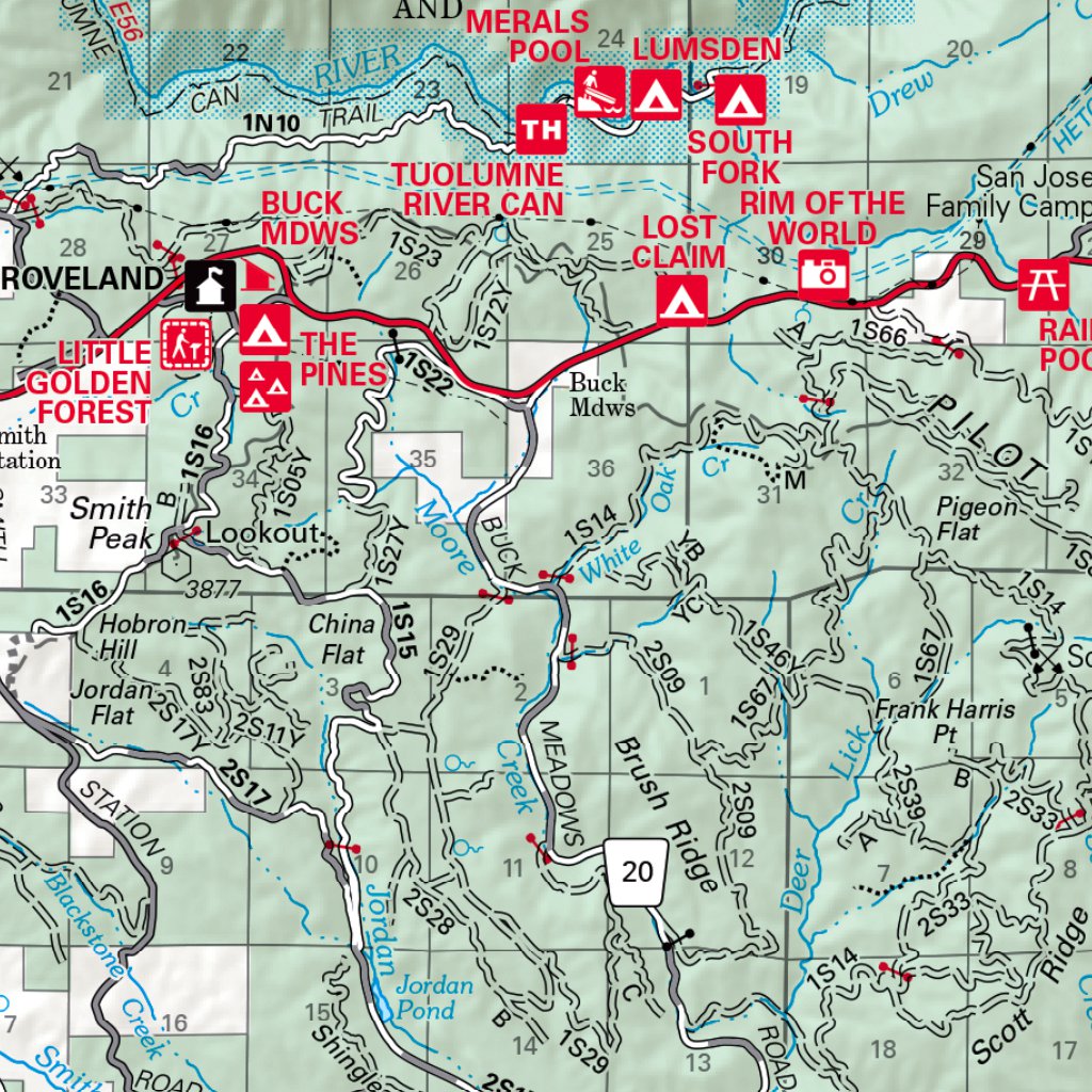 Stanislaus National Forest Visitor Map by US Forest Service R5  Avenza 