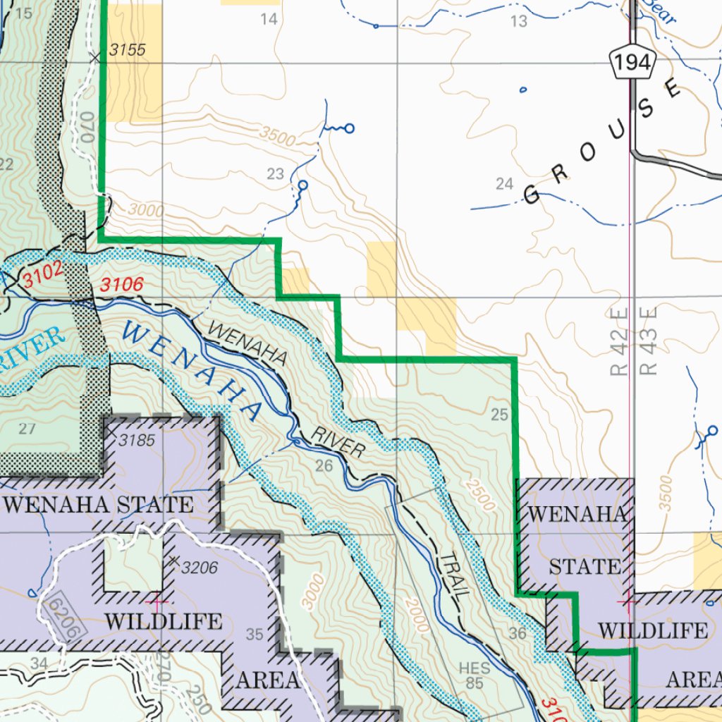 Pomeroy Ranger District Map South by US Forest Service R6 Pacific