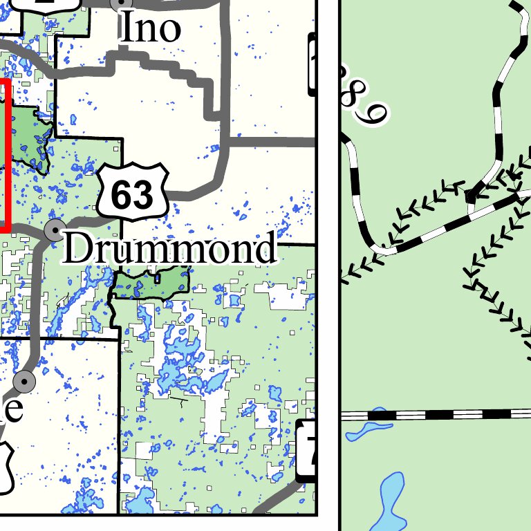 Chequamegon Nicolet National Forest Shake Down Bike Route Map by US