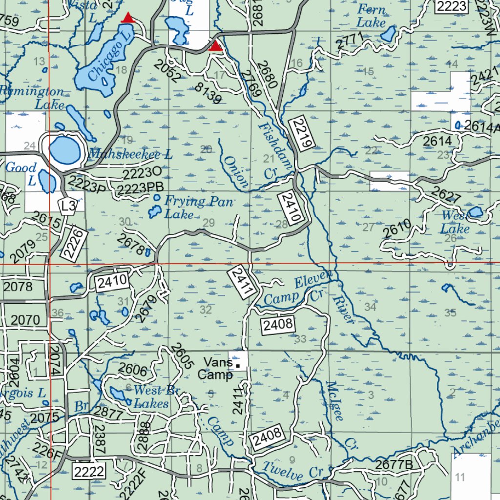 Hiawatha National Forest Visitor Map West by US Forest Service R9