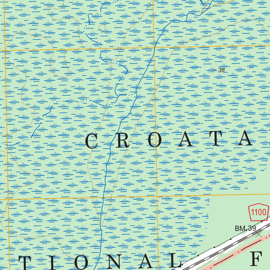 Catfish Lake, NC FSTopo Legacy Map by US Forest Service Topo Avenza