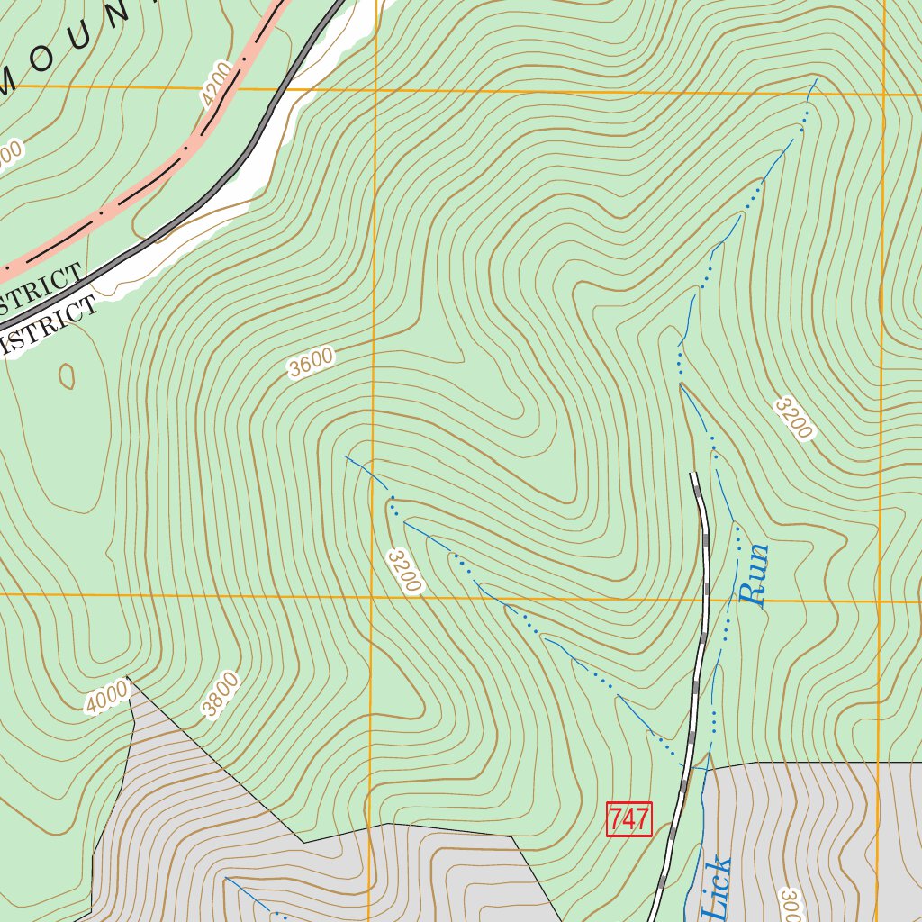 Hillsboro, WV FSTopo Legacy Map by US Forest Service Topo Avenza Maps