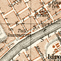 Waldin Åbo (Turku) town plan, 1914 digital map
