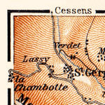 Waldin Aix-les-Bains and environs map, 1900 digital map