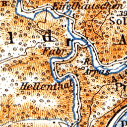 Waldin Alf, Bertrich and Kondelwald district map, 1905 digital map