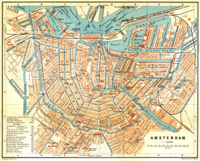 Waldin Amsterdam city map, 1904 digital map