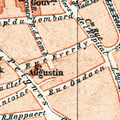 Waldin Antwerp (Antwerpen, Anvers), city centre map, 1903 digital map