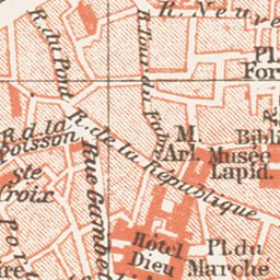 Waldin Arles city map, 1913 (1:13,300) digital map