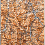 Waldin Aure and Luchon River valleys´ map, 1885 digital map