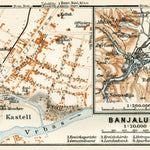 Waldin Banja Luka (Banjaluka) town plan, 1929 digital map