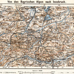 Waldin Bavarian Alps to Innsbruck, 1911 digital map
