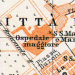 Waldin Bergamo city map, 1908 digital map