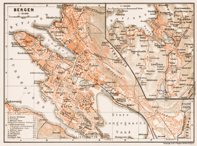Waldin Bergen city map, 1931 digital map