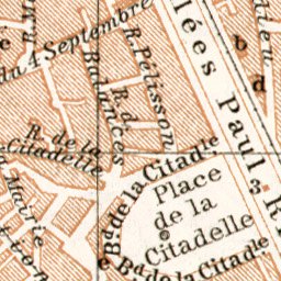Waldin Béziers city map, 1902 digital map