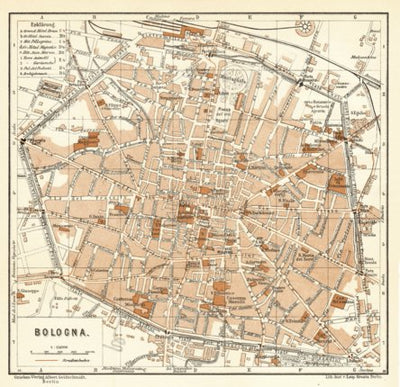 Waldin Bologna city map, 1929 digital map