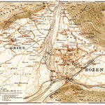 Waldin Bolzano (Bozen) and Gries city map, 1906 digital map