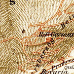 Waldin Bolzano (Bozen) and Gries city map, 1906 digital map