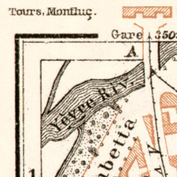 Waldin Bourges city map, 1909 digital map