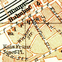 Waldin Bregenz town plan, 1913 digital map