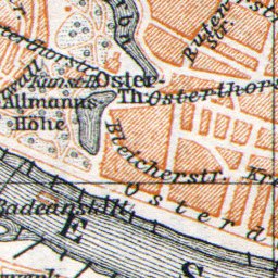Waldin Bremen, city map, 1906 digital map