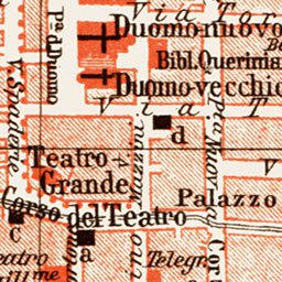 Waldin Brescia city map, 1903 digital map