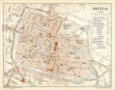 Waldin Brescia town plan, 1929 digital map