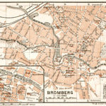 Waldin Bromberg (Bydgoszcz) city map, 1911 digital map