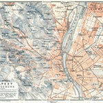 Waldin Budapest and its environs map, 1913 digital map