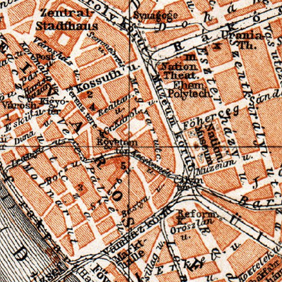 Waldin Budapest city map, 1911 digital map