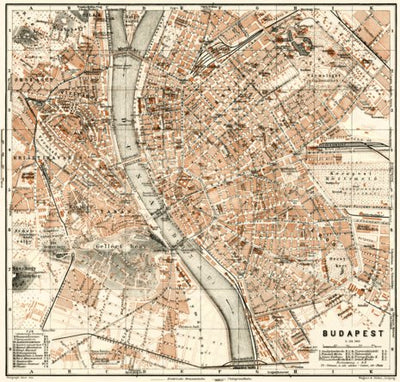 Waldin Budapest city map, 1929 digital map