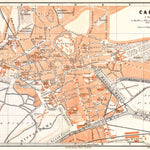 Waldin Caen city map, 1910 digital map
