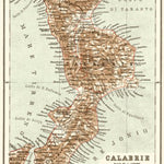 Waldin Calabria map, 1929 digital map