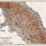 Waldin Central Italy map, 1909 digital map