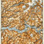 Waldin Central Sognefjord map, 1910 digital map