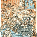 Waldin Christiania (Oslo) and environs map, 1910 digital map