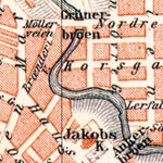 Waldin Christiania (Oslo) city map, 1911 digital map