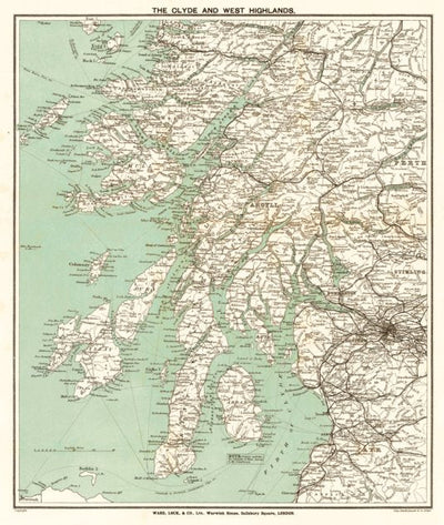 Waldin Clyde and the West Highlands map, 1909 digital map