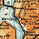 Waldin Como Lake and its environs map, 1908 digital map